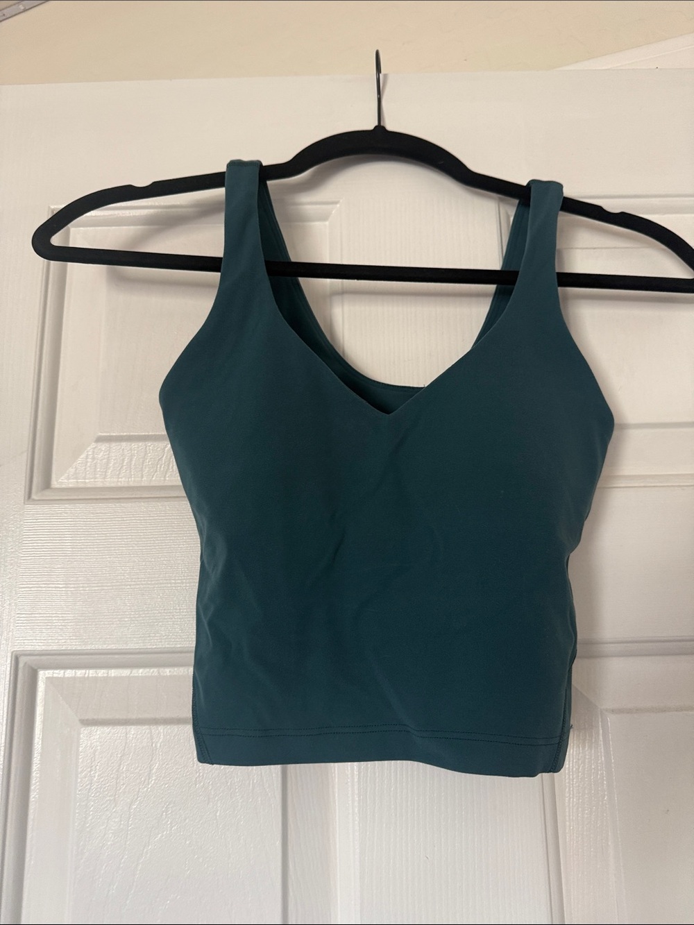 Lululemon Women’s V-Neck Supportive Crop Tank - Teal